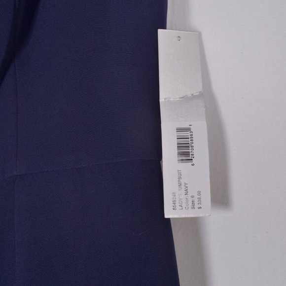 Kay Unger Navy Alara Walk Thru Jumpsuit Gown Navy - Picture 4 of 4